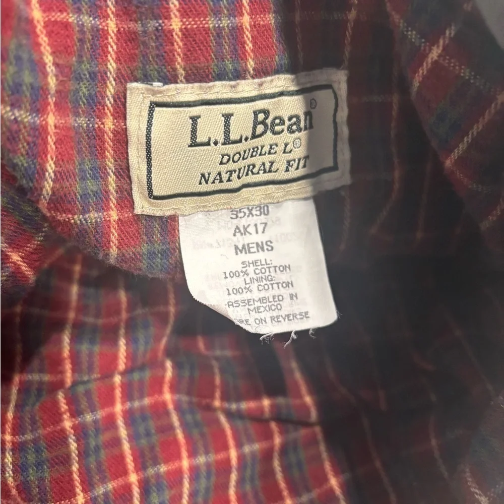 L.L. Bean Green Double Layered Chinos, Men’s, 35x30